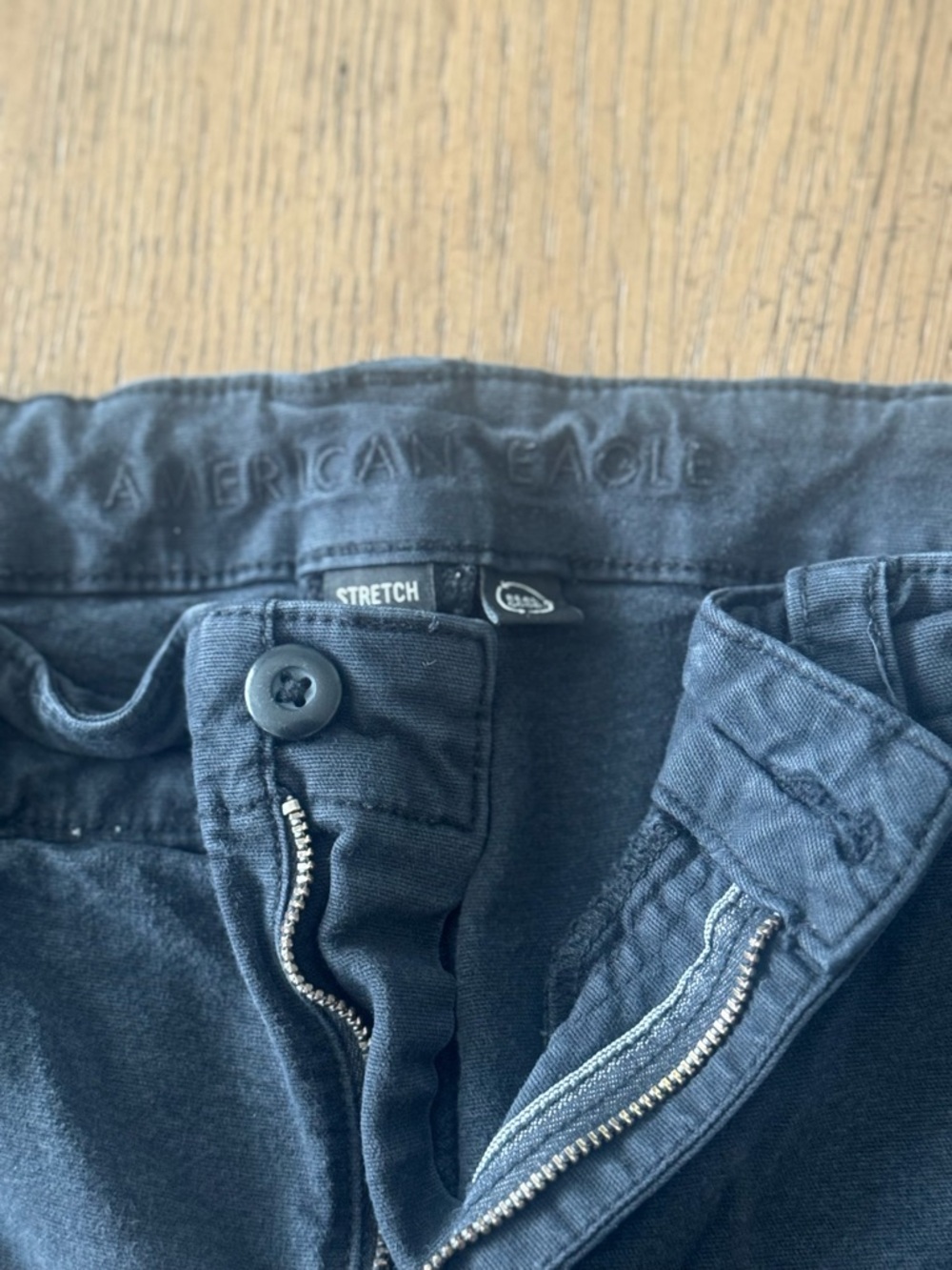 American Eagle Soft Stretch Cargo Pants 16 Black Utility Relaxed Streetwear 5031 - Picture 4 of 9